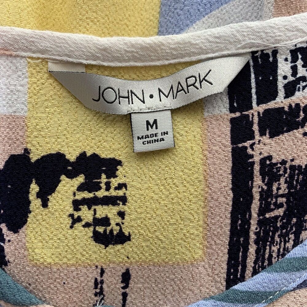 John Mark Abstract Print Button Front Long Sleeve… - image 8